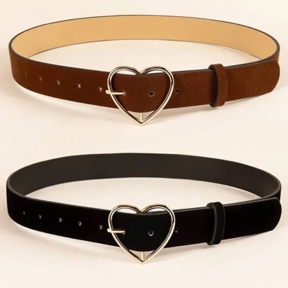 Boho Vegan Leather Heart Belt Set - Picture 3 of 3